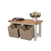 Cheshire Grey Painted Hallway Shoe Bench with 2 Baskets - 10% OFF SPRING SALE - 4