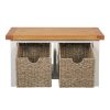 Cheshire Grey Painted Hallway Shoe Bench with 2 Baskets - 10% OFF SPRING SALE - 5