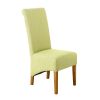 Chesterfield Lime Green Herringbone Fabric Dining Chair with Oak Legs - SPRING SALE - 2