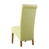 Chesterfield Lime Green Herringbone Fabric Dining Chair with Oak Legs - SPRING SALE - 3