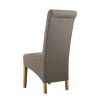 Chesterfield Brown Herringbone Fabric Dining Chair Oak Legs - 10% OFF SPRING SALE - 6