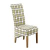 Chesterfield Check Green Herringbone Fabric Dining Chair with Oak Legs - SPRING SALE - 2