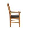 Churchill Brown Leather Oak Carver Dining Chair - SPRING SALE - 6