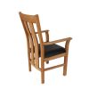 Churchill Brown Leather Oak Carver Dining Chair - SPRING SALE - 8