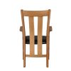Churchill Black Leather Oak Carver Dining Chair - SPRING SALE - 5