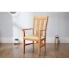 Churchill Cream Leather Oak Carver Dining Chair - SPRING SALE - 2