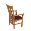 Churchill Red Leather Oak Carver Dining Chair - 10% OFF CODE SAVE - 7