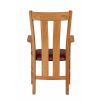 Churchill Red Leather Oak Carver Dining Chair - SPRING SALE - 5