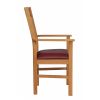 Churchill Red Leather Oak Carver Dining Chair - SPRING SALE - 6