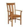 Churchill Solid Oak Carver Dining Chair - 10% OFF CODE SAVE - 3