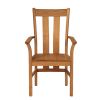 Churchill Solid Oak Carver Dining Chair - 10% OFF CODE SAVE - 4