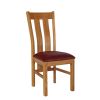 Churchill Solid Red Leather Oak Dining Room Chair - 30% OFF CODE FLASH - 3