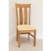 Churchill Solid Oak Cream Leather Chair - 30% OFF SPRING SALE - 9