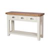 Country Cottage Cream Painted 3 Drawer Assembled Console Table - SPRING SALE - 3