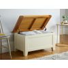 Country Cottage Cream Painted Oak Blanket Box - SPRING SALE - 2