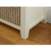 Country Cottage Cream Painted Oak Shoe Storage Bench with 3 Baskets - 10% OFF SPRING SALE - 7