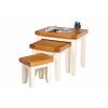 Country Cottage Cream Painted Assembled Nest of Three Tables - SPRING SALE - 4