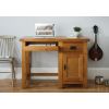 Country Oak Single Pedestal Computer Home Office Desk - SPRING SALE - 3