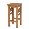 Baltic Cross Solid Oak Kitchen Bar Stool - SPRING SALE - 4