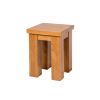 Country Oak 35cm Chunky Square Small Oak Bench Stool - 10% OFF SPRING SALE - 6