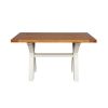 Country Oak 140cm Cream Painted Cross Leg Dining Table - SPRING SALE - 6