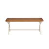 Cream Painted 1.2m Cross Leg Oak Dining Bench - 20% OFF SPRING SALE - 5