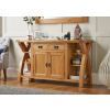 Country Oak 150cm Cross Leg Assembled Oak Sideboard - SPRING SALE - 2