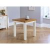 Country Oak 80cm Cream Painted Square Oak Dining Table / Desk - 20% OFF WINTER SALE - 2