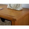 Country Oak Hallway Shoe Storage Bench 2 Wicker Baskets - 10% OFF SPRING SALE - 5