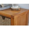 Country Oak Hallway Shoe Storage Bench with 3 Wicker Baskets - 10% OFF SPRING SALE - 3