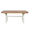 Country Oak 180cm Cream Painted Cross Leg Dining Table Oval Corners - SPRING SALE - 5