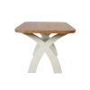 Country Oak 180cm Cream Painted Cross Leg Dining Table Oval Corners - SPRING SALE - 6