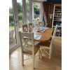 Country Oak 180cm Cream Painted Cross Leg Dining Table Oval Corners - SPRING SALE - 3