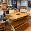 Country Oak 180cm Cream Painted Cross Leg Dining Table Oval Corners - SPRING SALE - 2