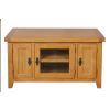 Country Oak TV unit with Glass Front - SPRING SALE - 6