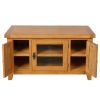 Country Oak TV unit with Glass Front - SPRING SALE - 8