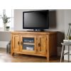 Country Oak TV unit with Glass Front - SPRING SALE - 2