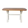 140cm Cream Painted Country Oak Dining Table Oval Corners - 10% OFF SPRING SALE - 4