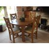 Country Oak 107cm to 145cm Round Extending Table - 20% OFF SPRING SALE - 4