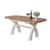 Country Oak 1.3 to 1.8m Cream Painted Extending Dining Table - 10% OFF SPRING SALE - 8
