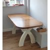 Country Oak 1.3 to 1.8m Cream Painted Extending Dining Table - 10% OFF SPRING SALE - 4