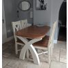 Country Oak 1.3 to 1.8m Cream Painted Extending Dining Table - 10% OFF SPRING SALE - 6