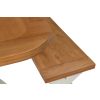 Country Oak 140cm cream painted dining table pair 120cm cross leg benches - SPRING SALE - 5