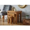 Country Oak Nest of Three Tables - 10% OFF CODE SAVE - 2