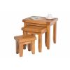 Country Oak Nest of Three Tables - 10% OFF CODE SAVE - 4