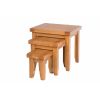 Country Oak Nest of Three Tables - 10% OFF CODE SAVE - 5