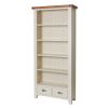 Country Cottage Cream Painted Tall Assembled Oak Bookcase with Drawers - 10% OFF CODE SAVE - 6