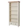 Country Cottage Cream Painted Tall Assembled Oak Bookcase with Drawers - 10% OFF SPRING SALE - 6
