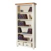 Country Cottage Cream Painted Tall Assembled Oak Bookcase with Drawers - 10% OFF CODE SAVE - 8