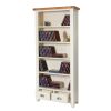 Country Cottage Cream Painted Tall Assembled Oak Bookcase with Drawers - 10% OFF SPRING SALE - 8